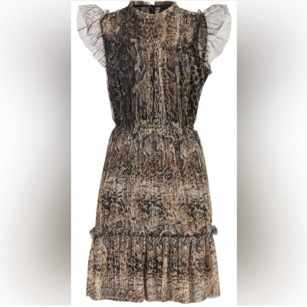 All Saints Animal Print Mini Dress - Picture 2 of 4